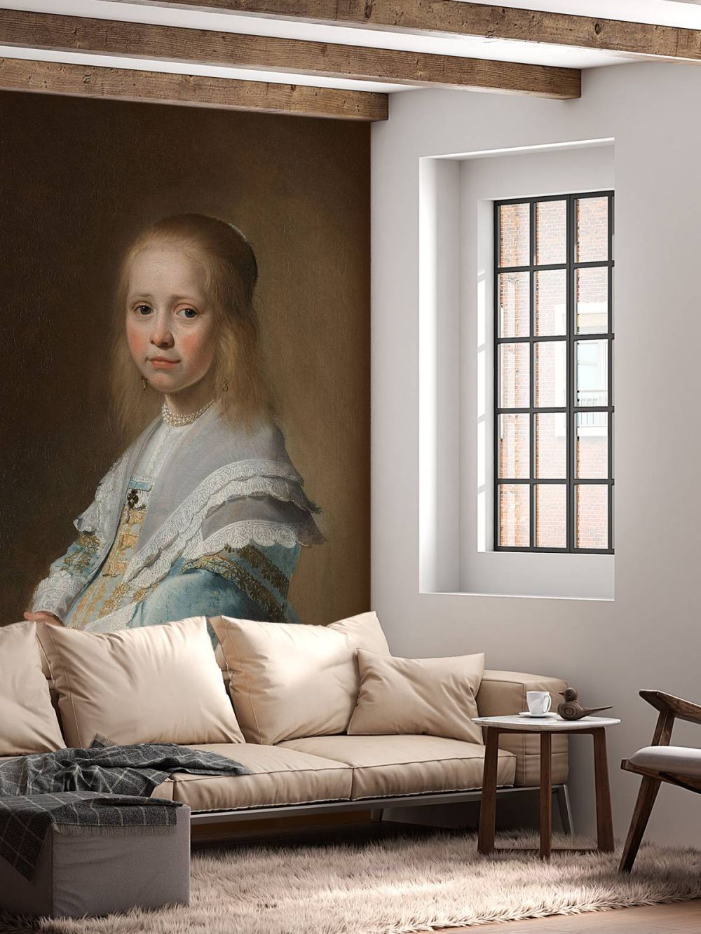 Portret van een meisje in het blauw