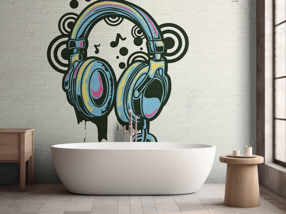 Graffiti koptelefoon