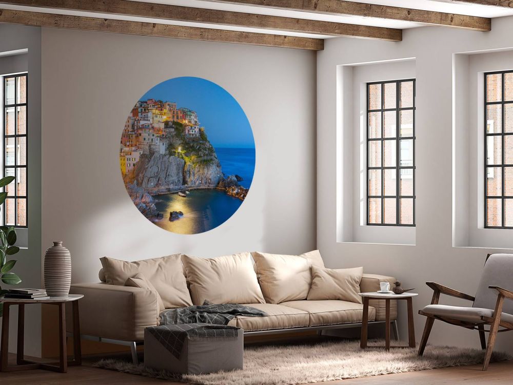 Italiaanse stad bij nacht