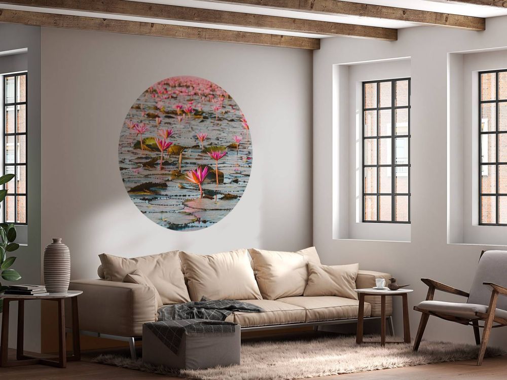 Zee van lotus bloemen
