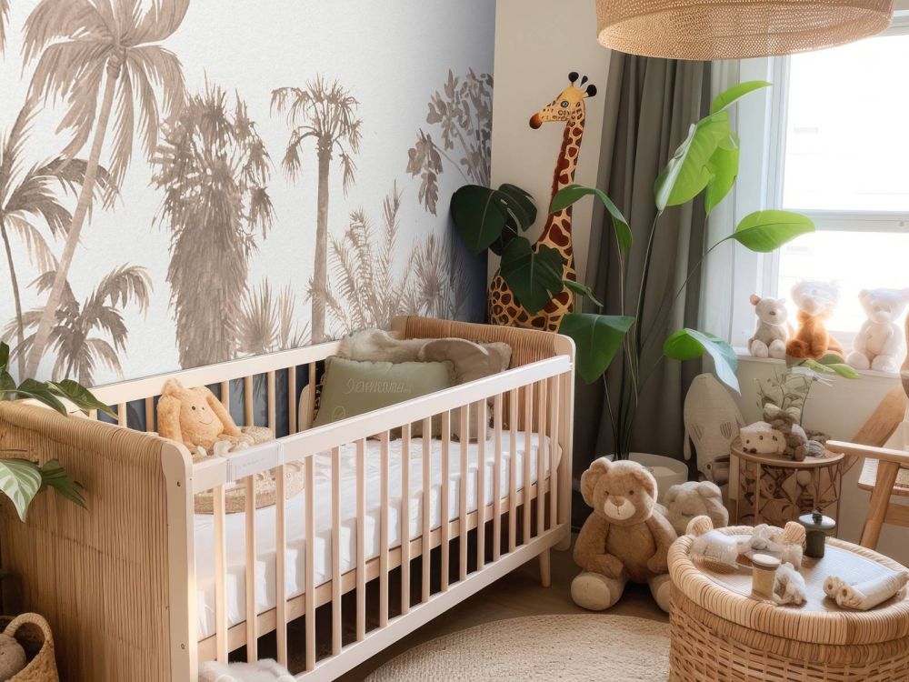 Jungle thema in taupe
