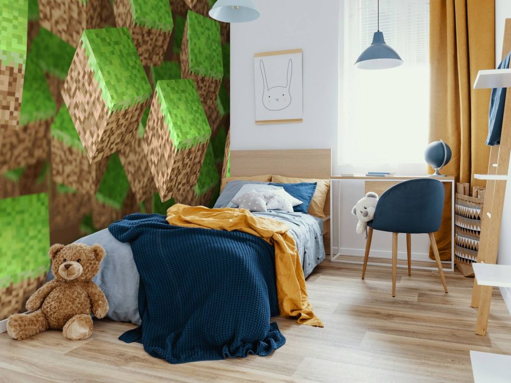 3D Minecraft gras blokken