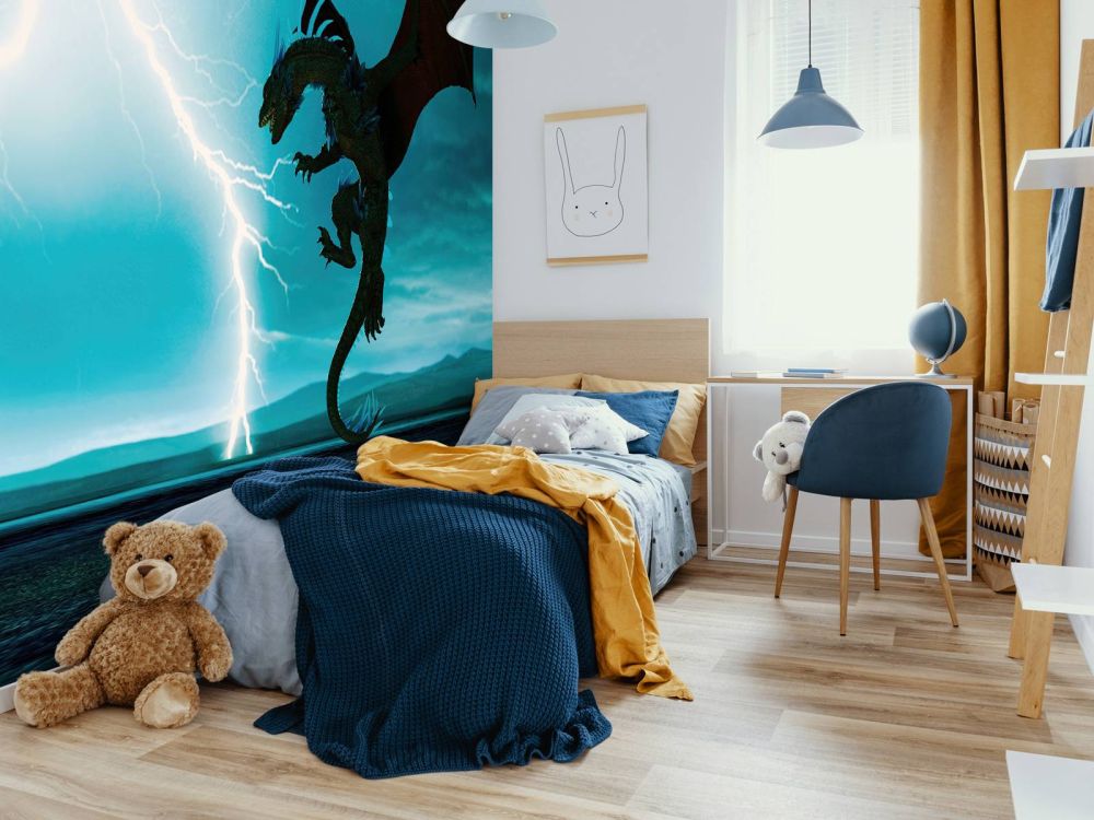 Draak bij onweer