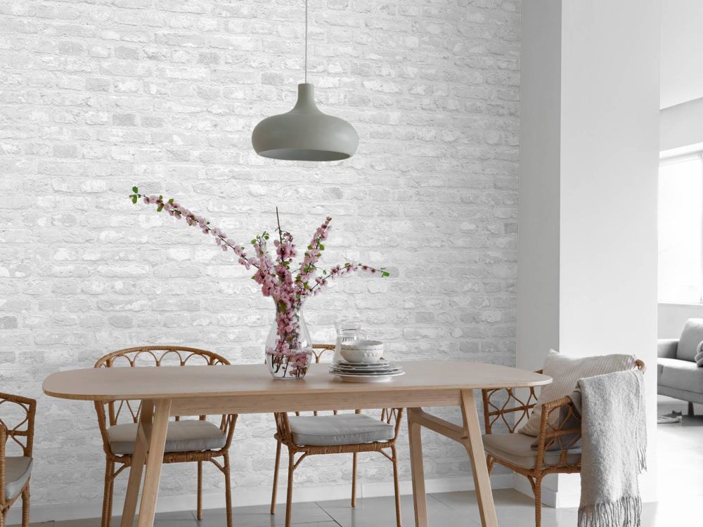 Witte oude stenen muur