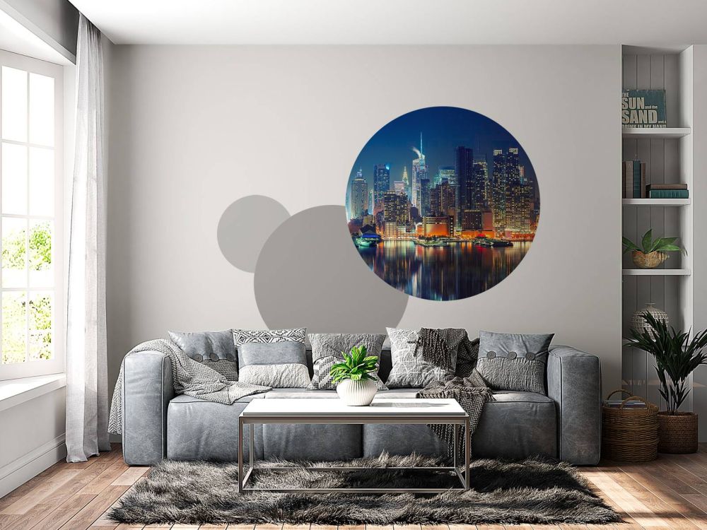 Fotobehang New York skyline in de nacht