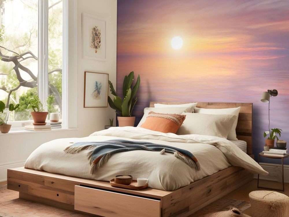 Lila zonsondergang