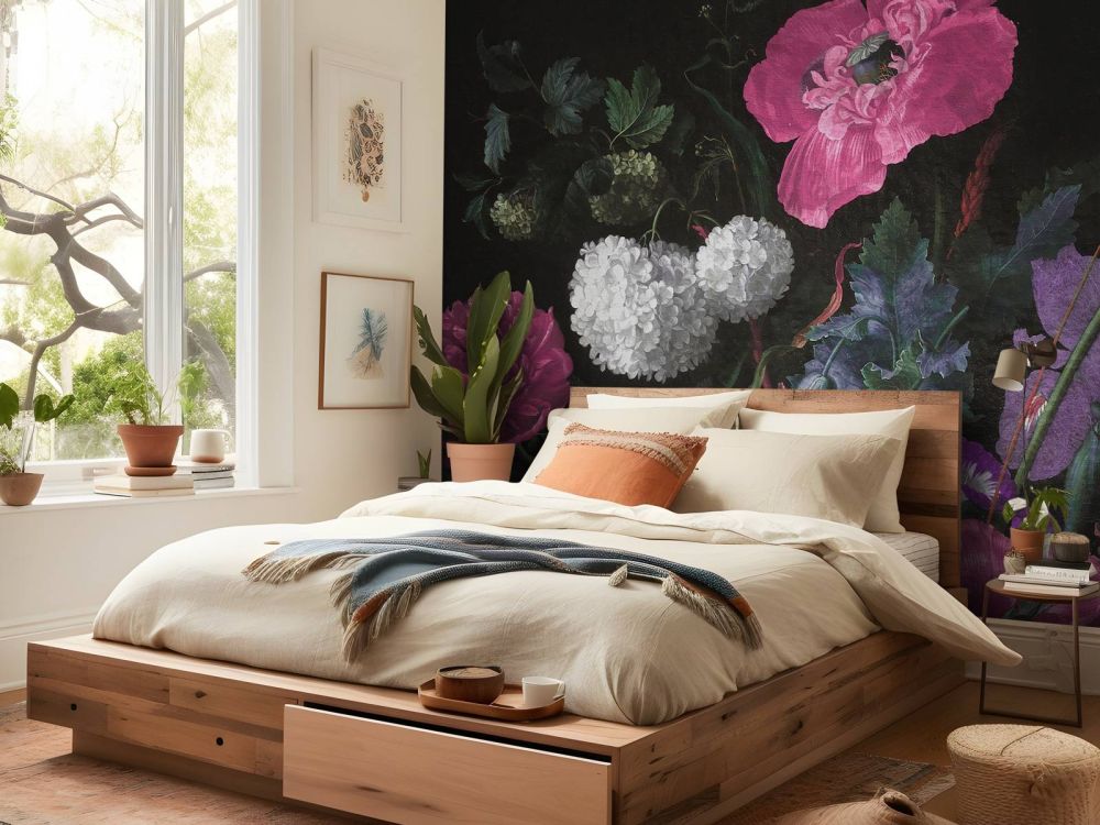 Baroque bloemen stilleven - moody pink