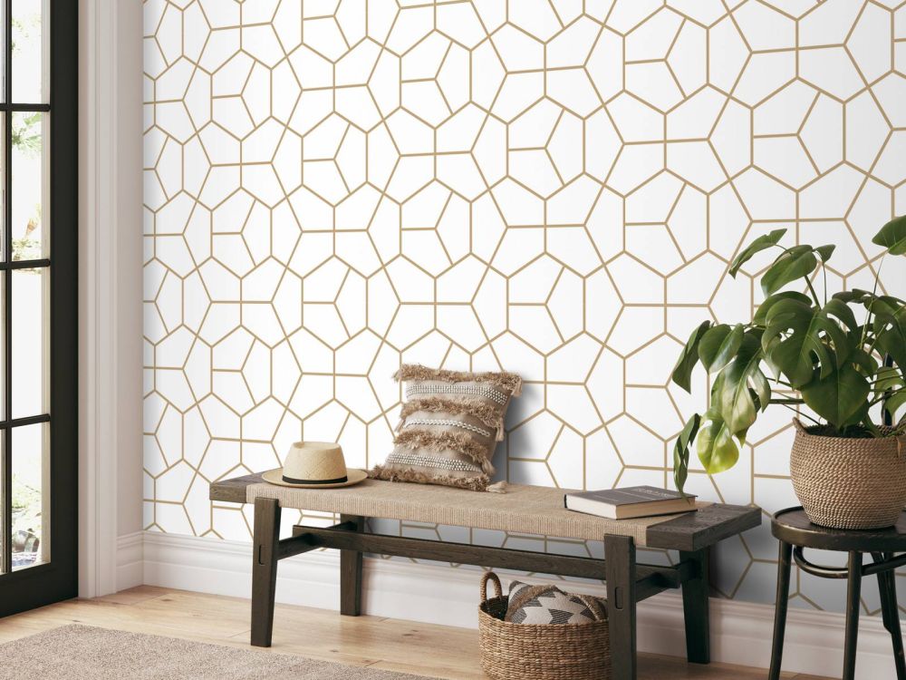 Gouden geometrisch patroon