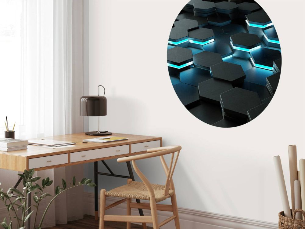 Oplichtende 3D hexagons