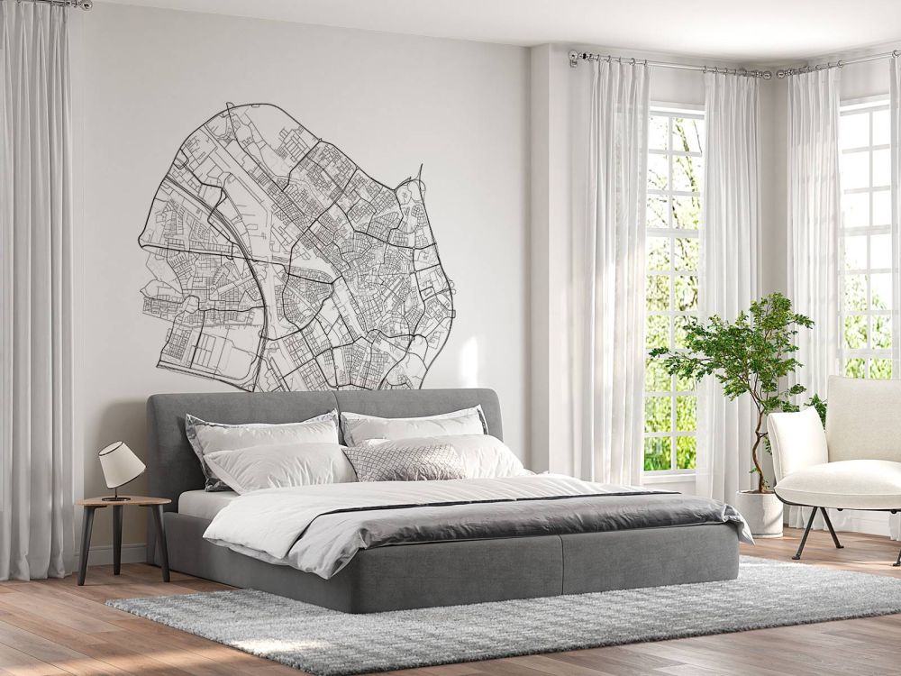 Plattegrond van Utrecht, wit
