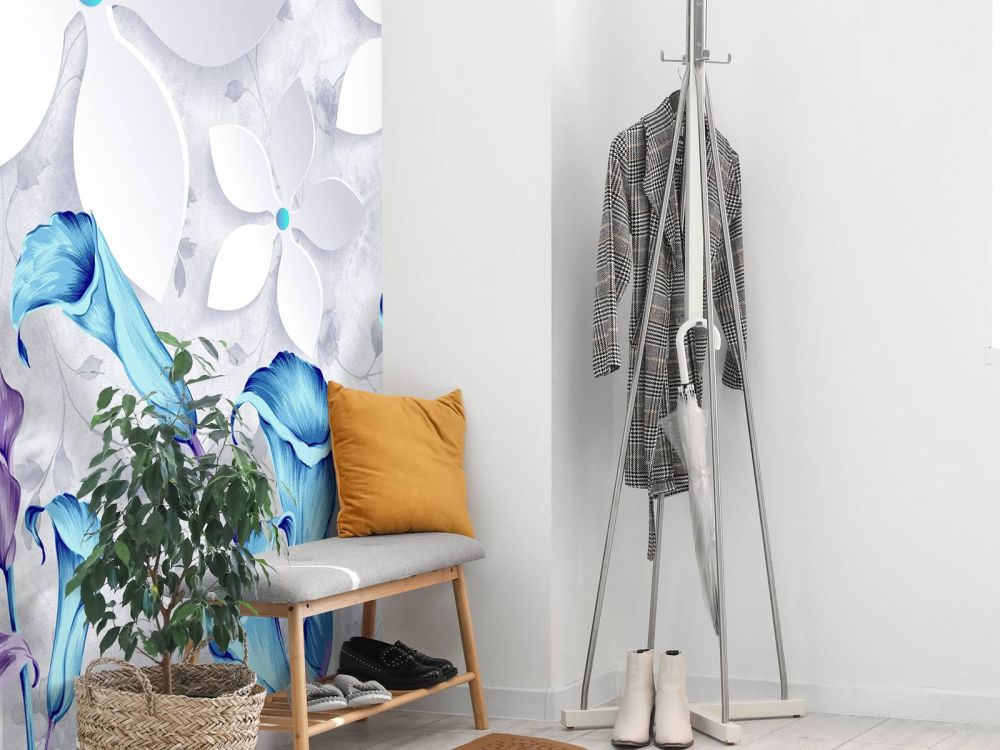 Blauw witte bloemen