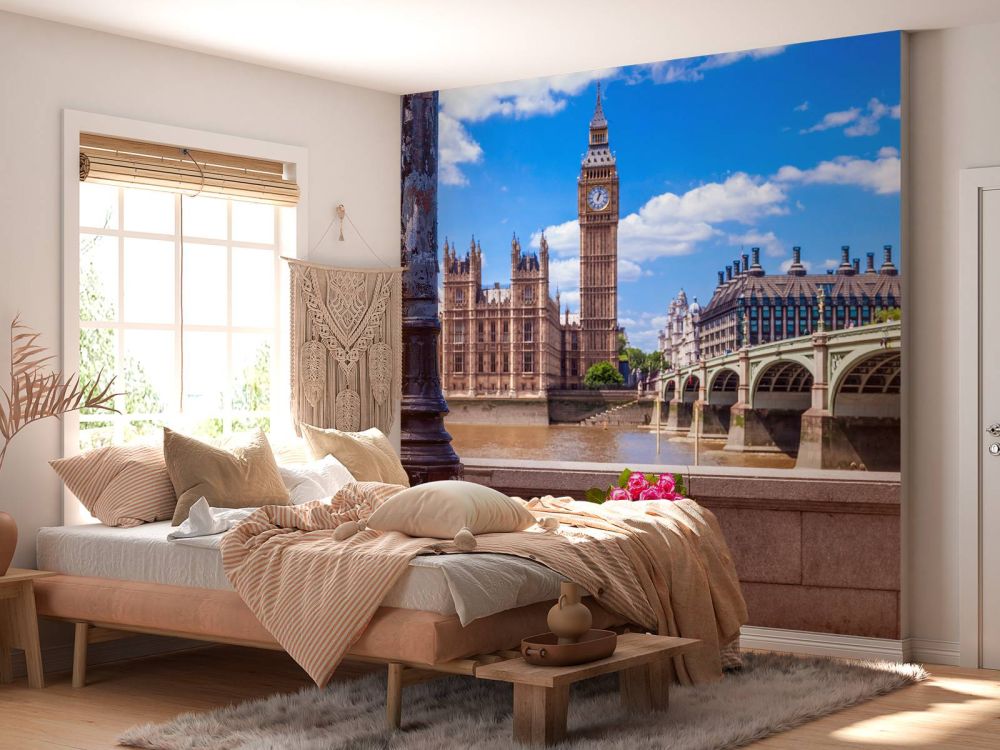 Roze rozen in Londen