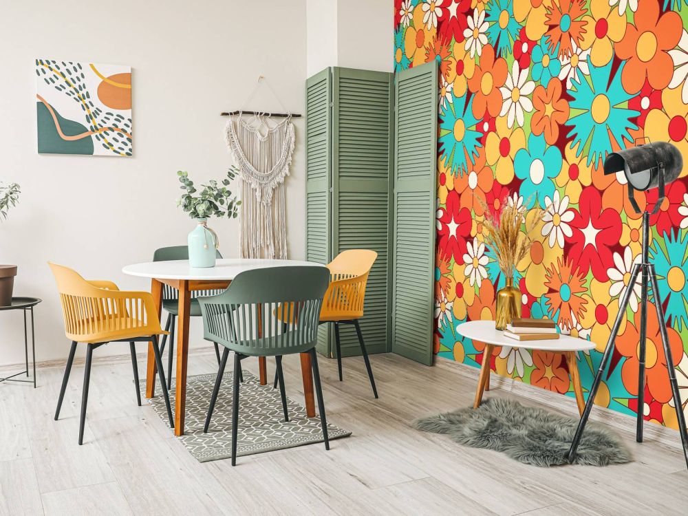 Bloemen in vintage stijl