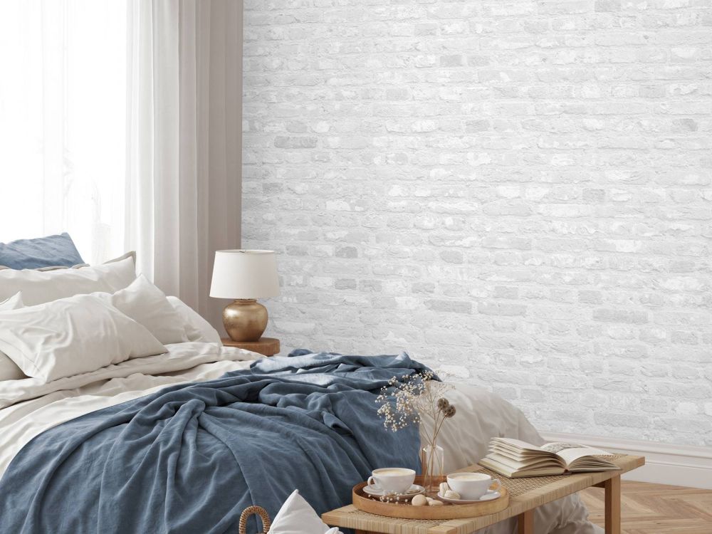 Witte oude stenen muur