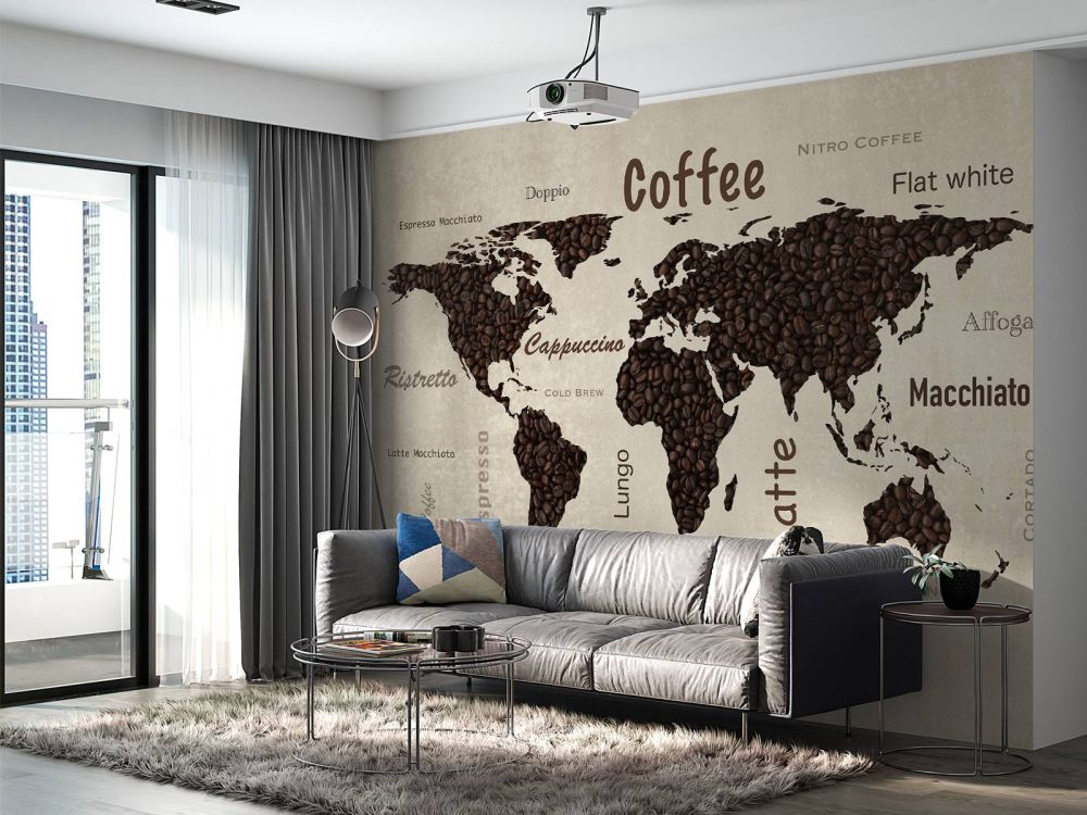 Wereldkaart koffie