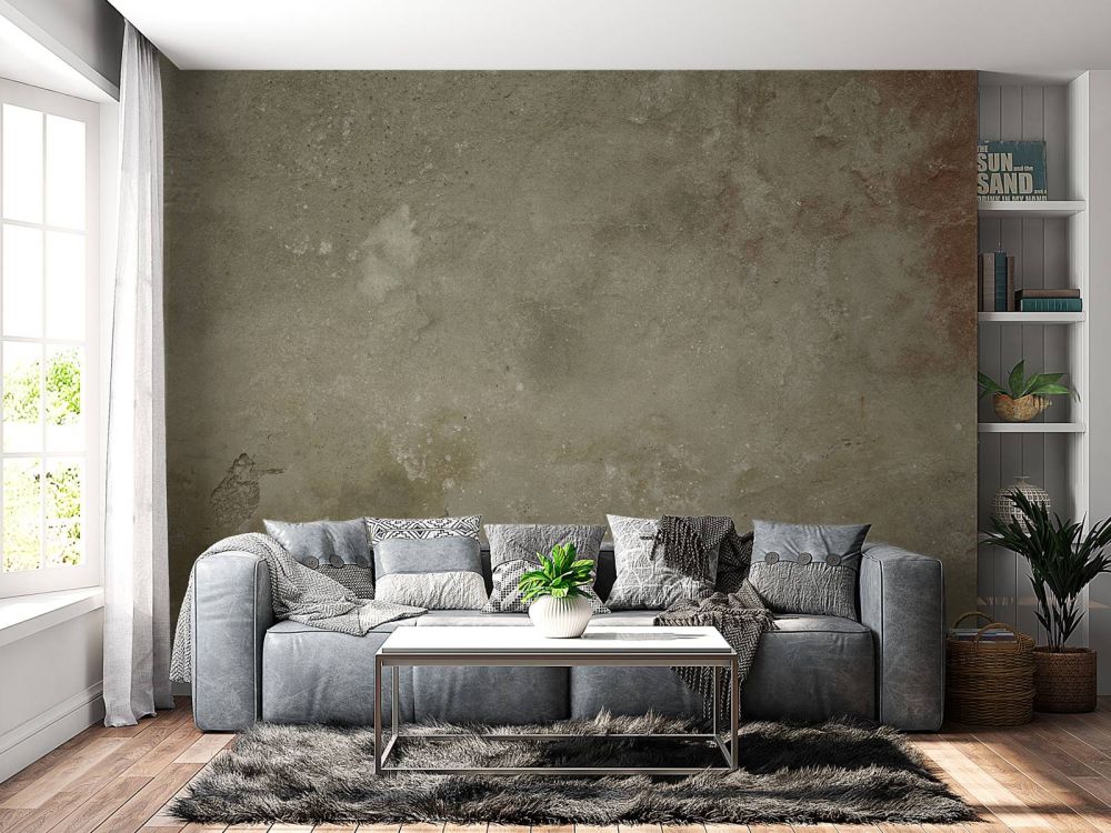 Oude muur met verweerde stuc