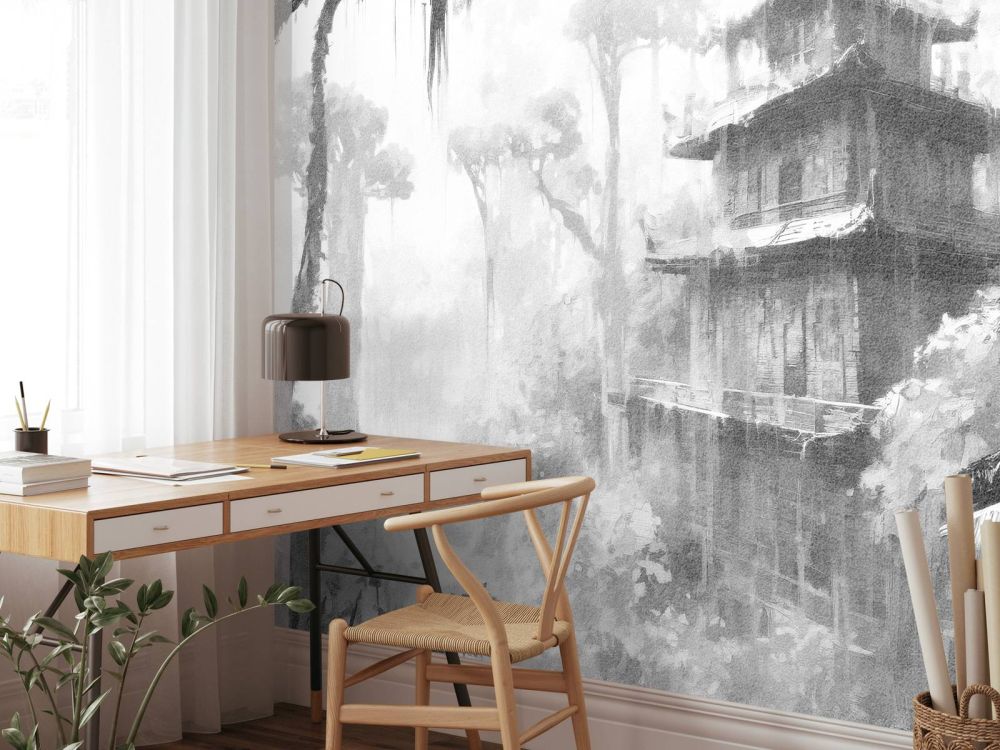 Verborgen hut in Mistig Woud