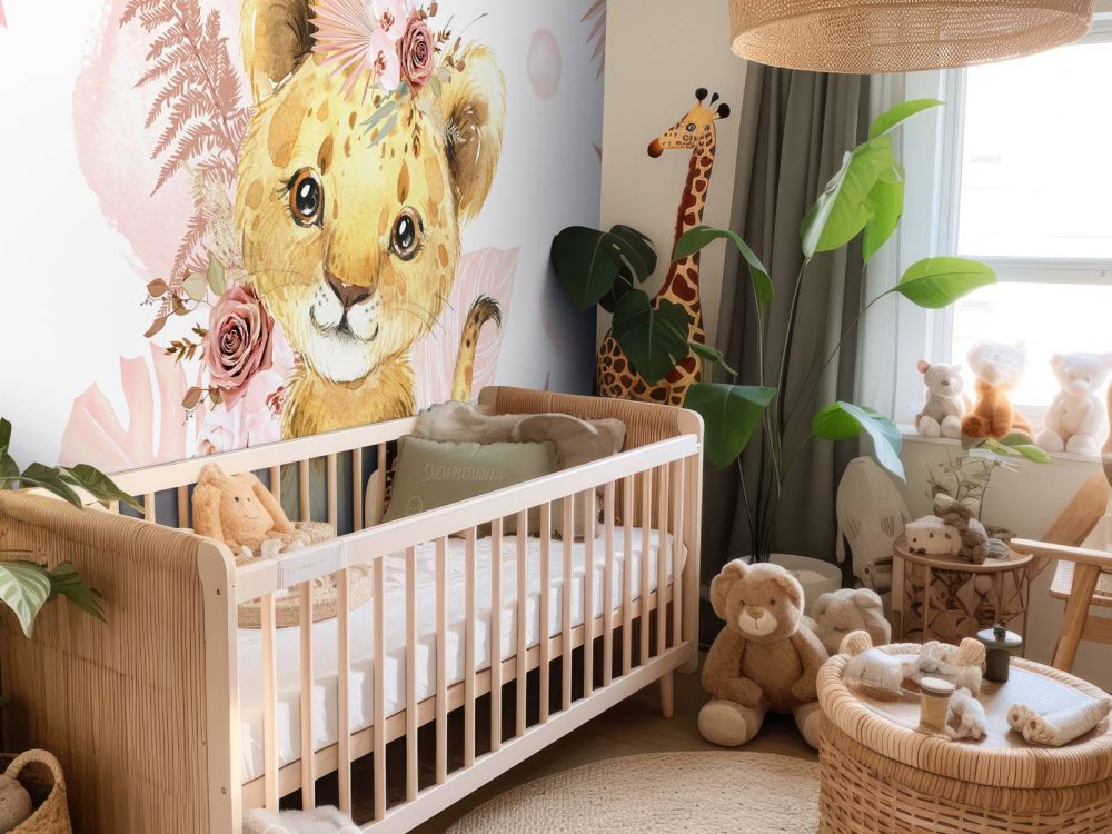 Roze jungle leeuwin baby