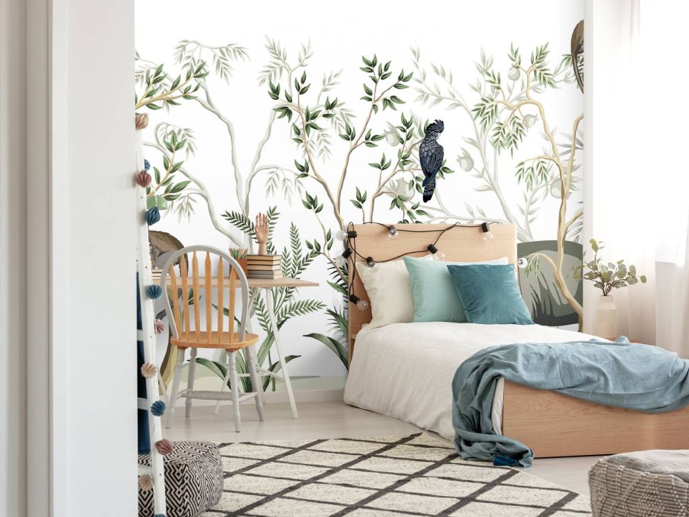 Getekende dieren in de jungle