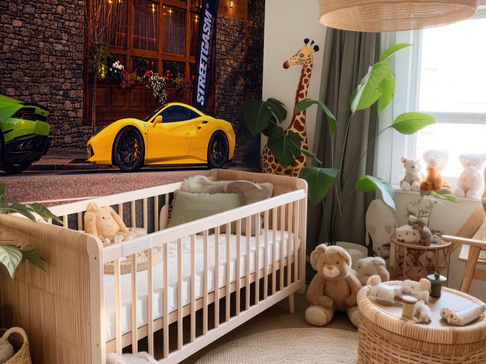 Exclusieve auto's bij houten lodge