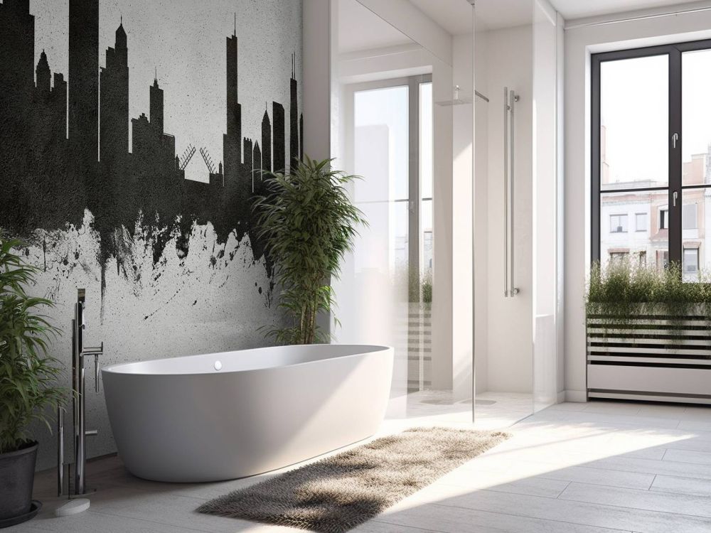 Waterverf skyline, Chicago