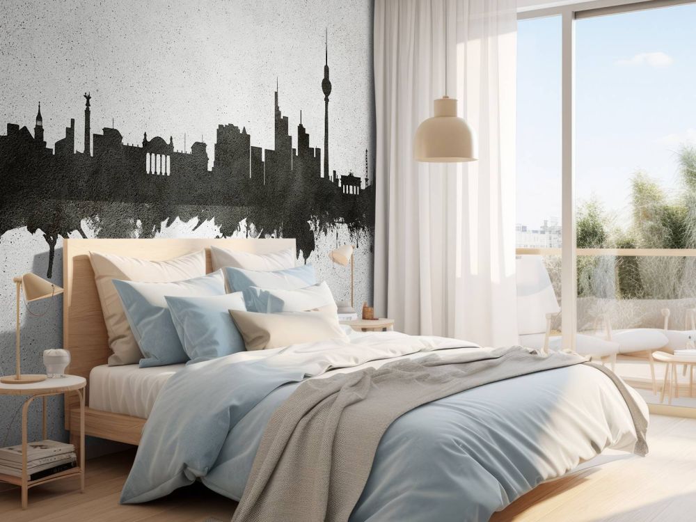 Waterverf skyline, Berlijn