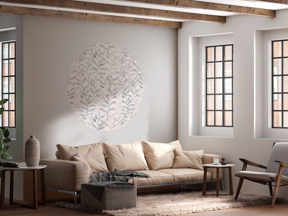 Japandi climbing leaves - neutral greige