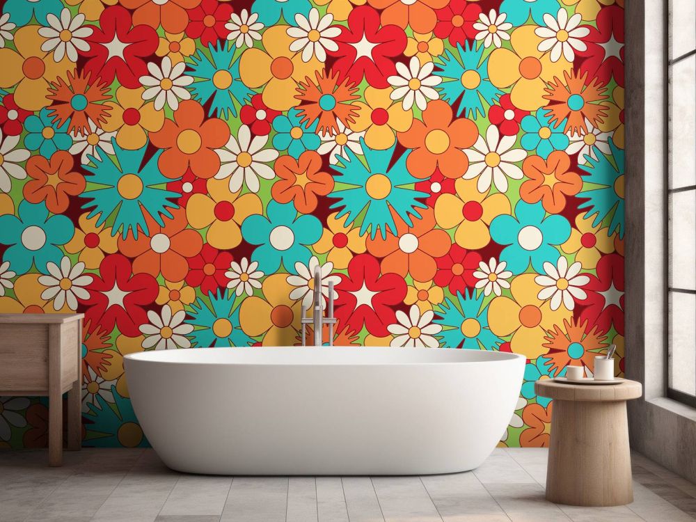 Bloemen in vintage stijl