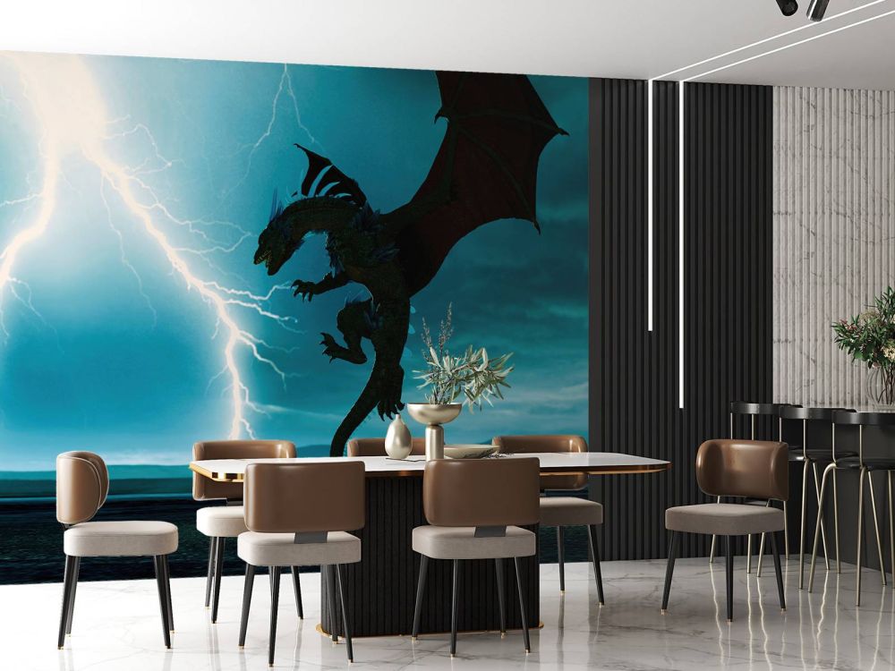 Draak bij onweer