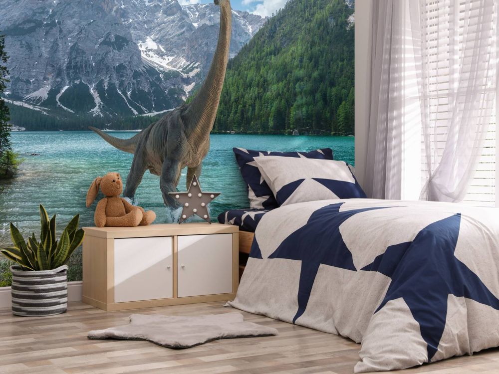 Brachiosaurus in het water
