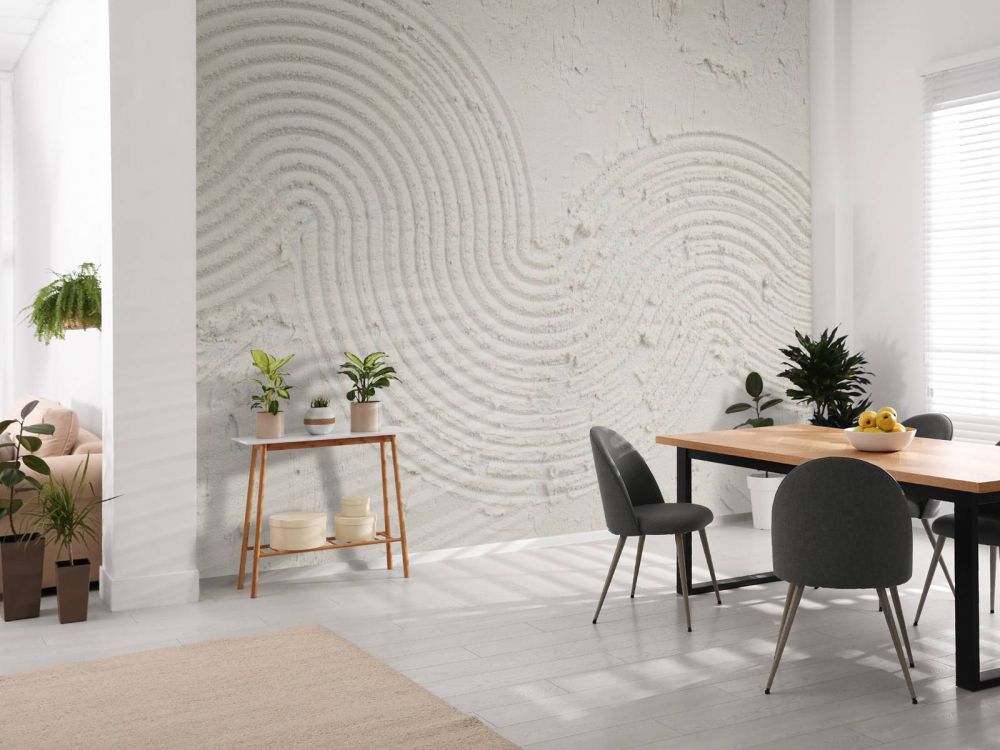 Structuur kunst in off white