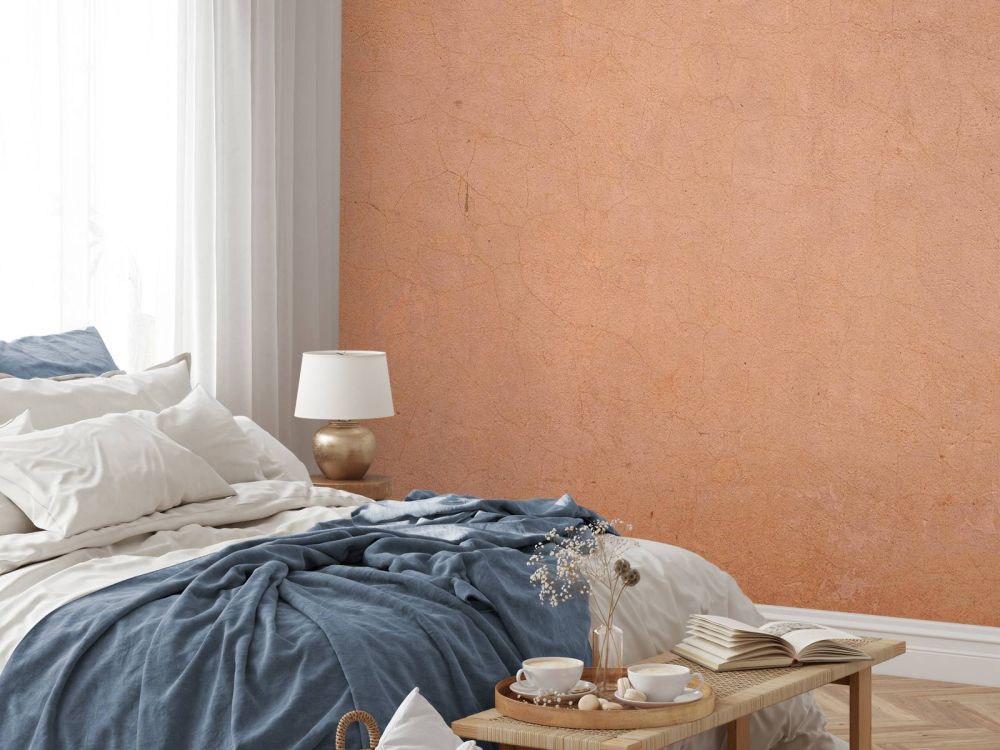 Beton structuur in terracotta kleuren