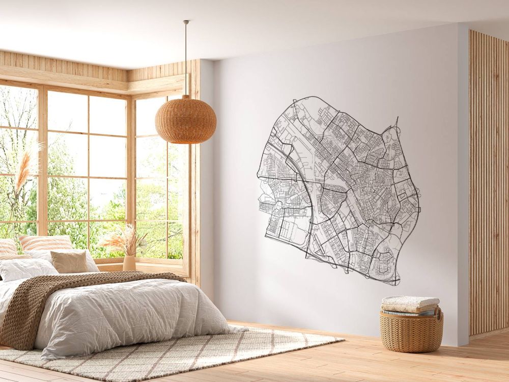 Plattegrond van Utrecht, wit