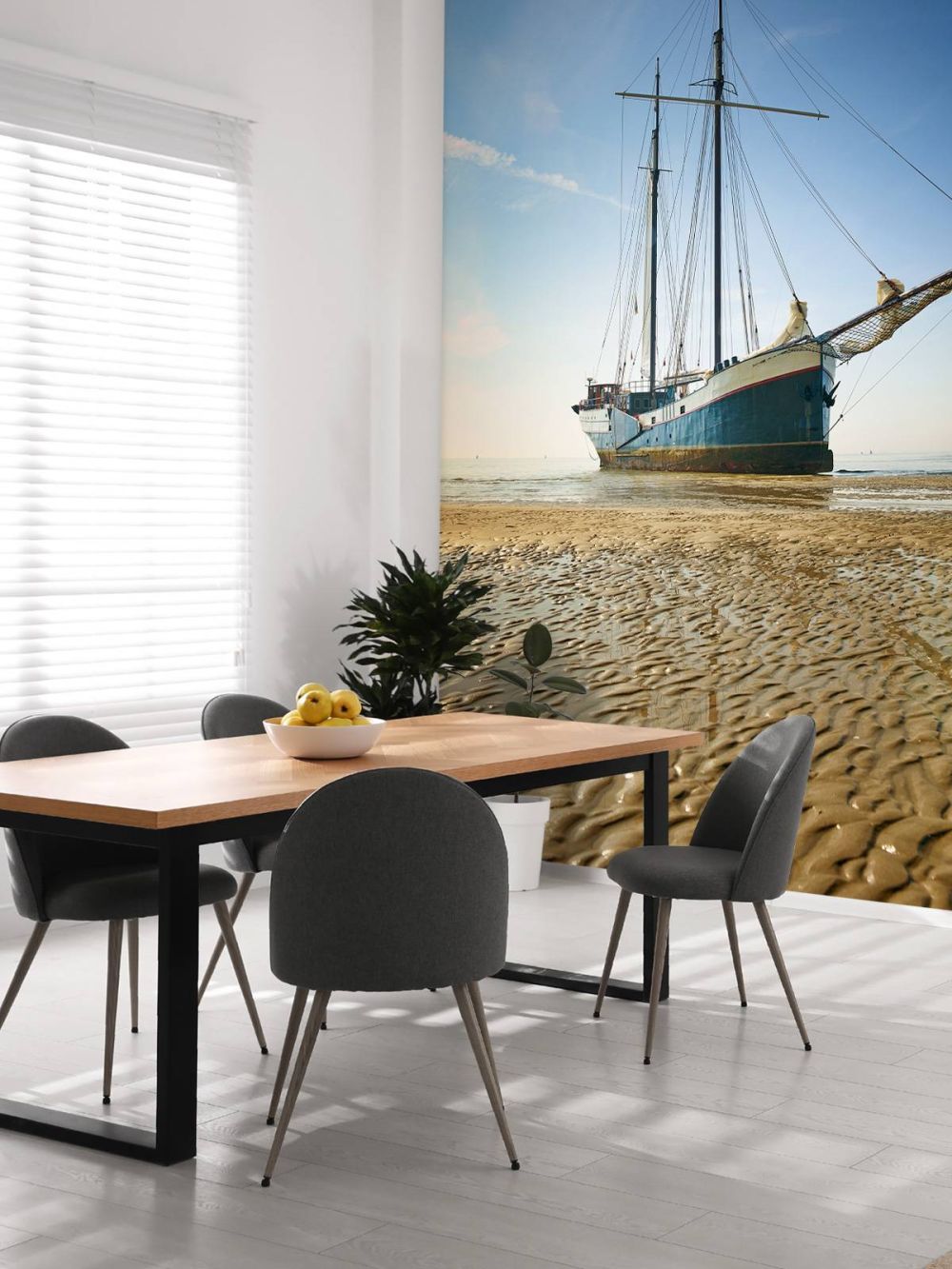 Schip op het wad