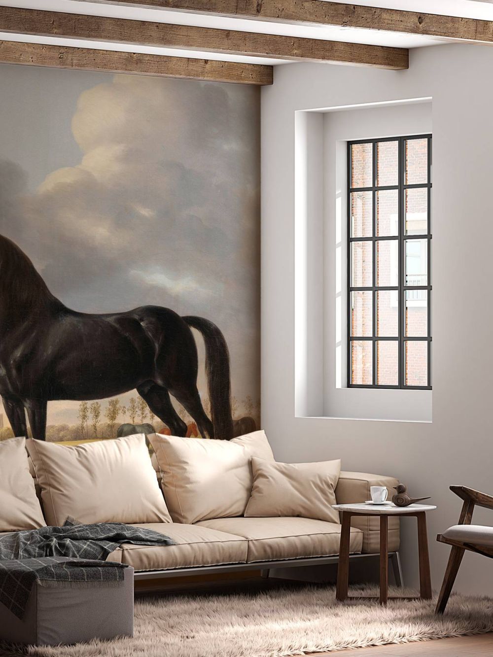 Fotobehang paard. De harddraver De Vlugge