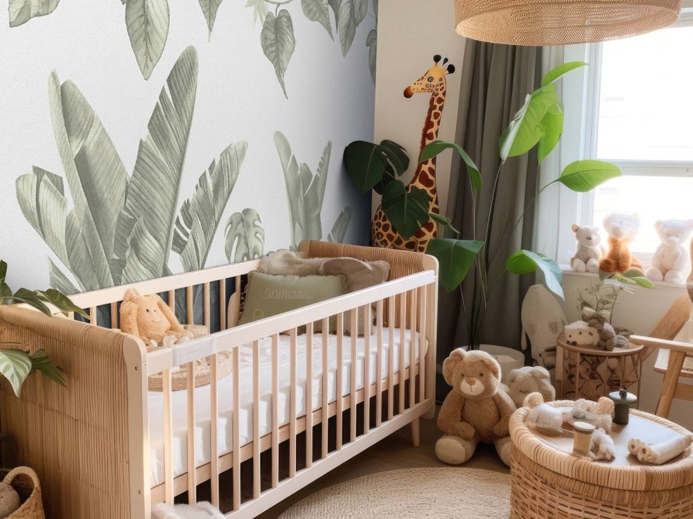 Jungle bladeren in groen