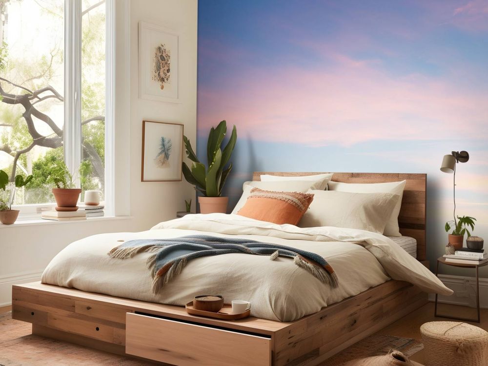 Lucht met zachte kleuren