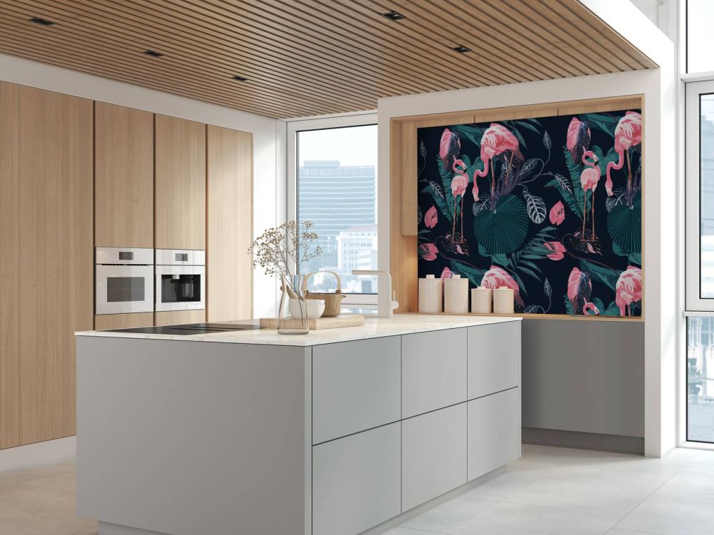 Wilde roze flamingo's