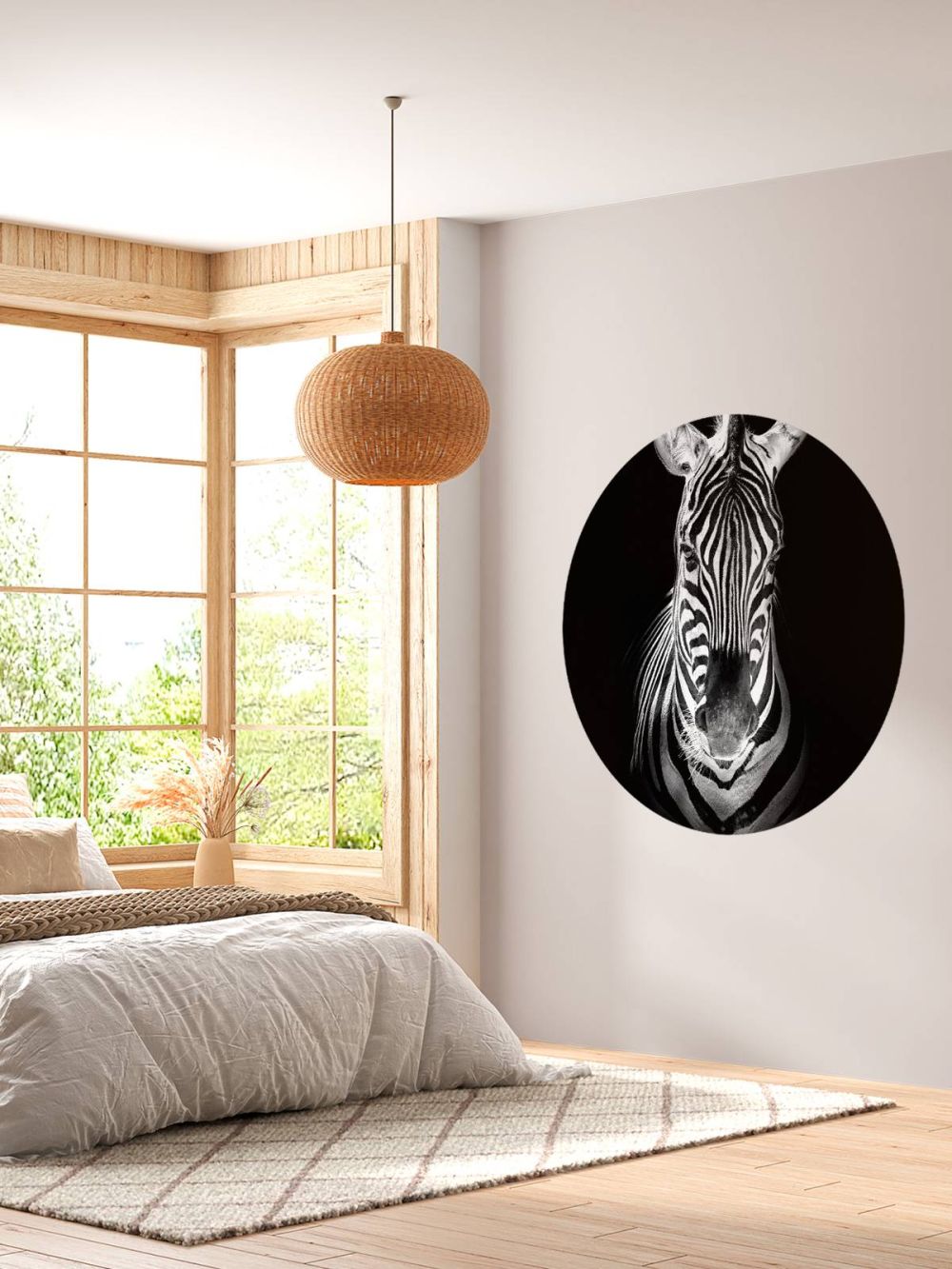 Close-up zebra zwart-wit