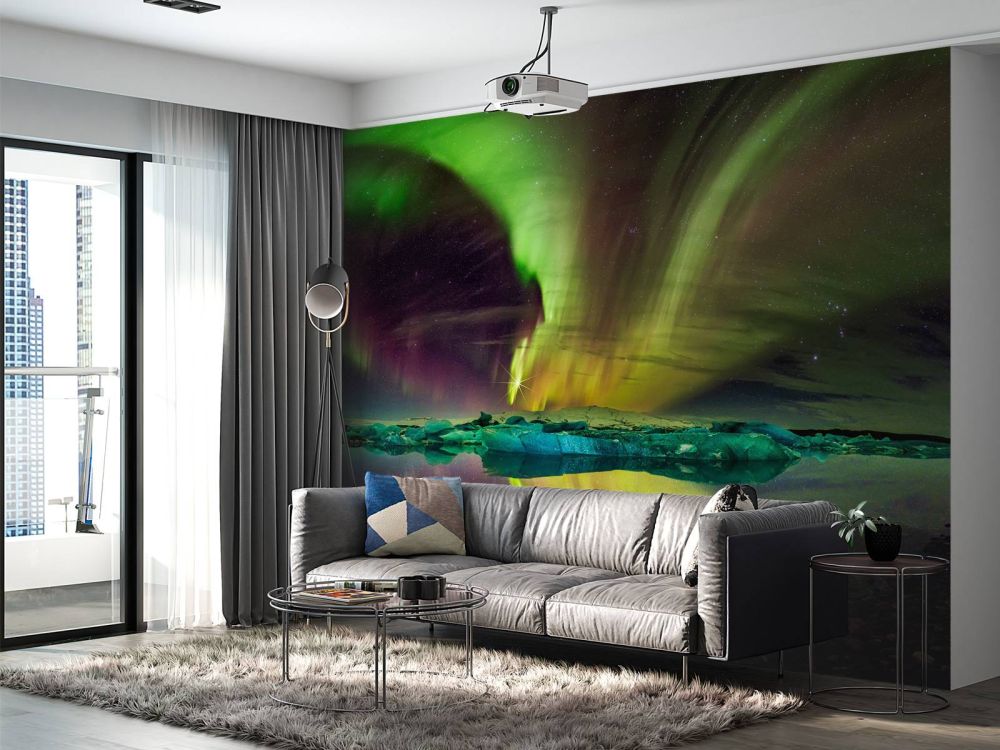 Noorderlicht in Jökulsárlón