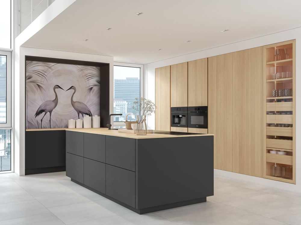 Cranes at Sunset Grey