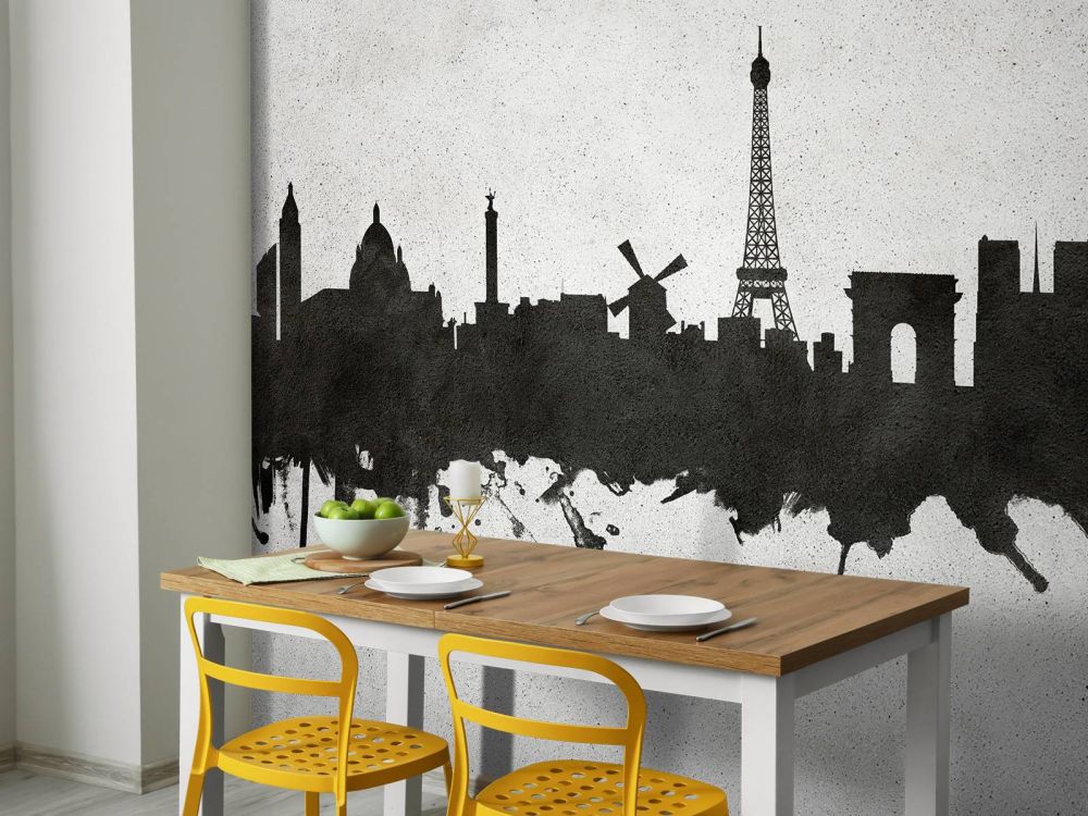 Waterverf skyline, Parijs