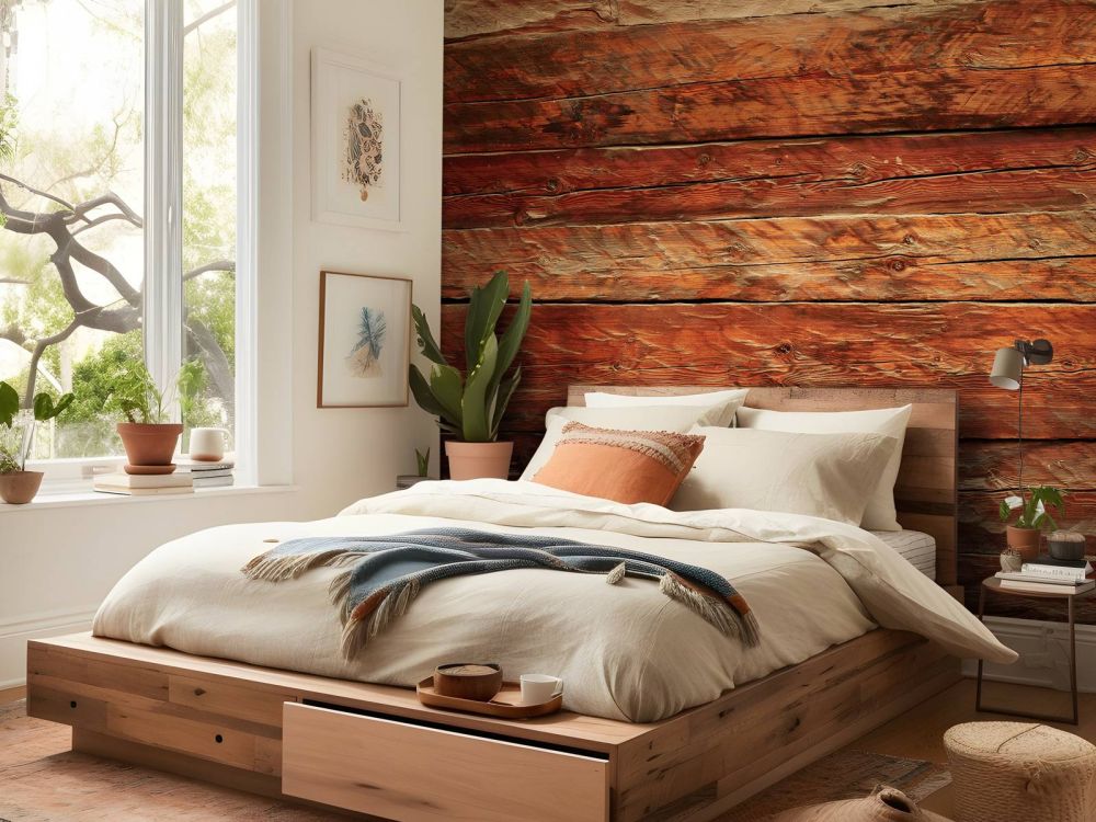 Hout met grove structuur