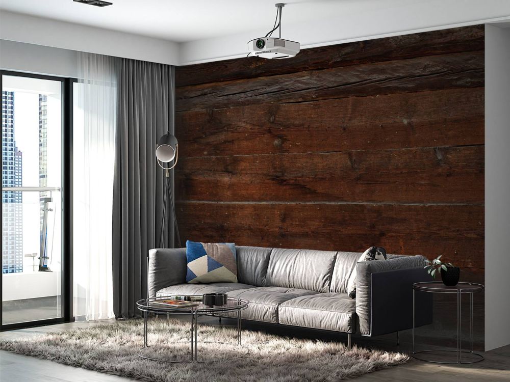 Verschillende planken van donker hout