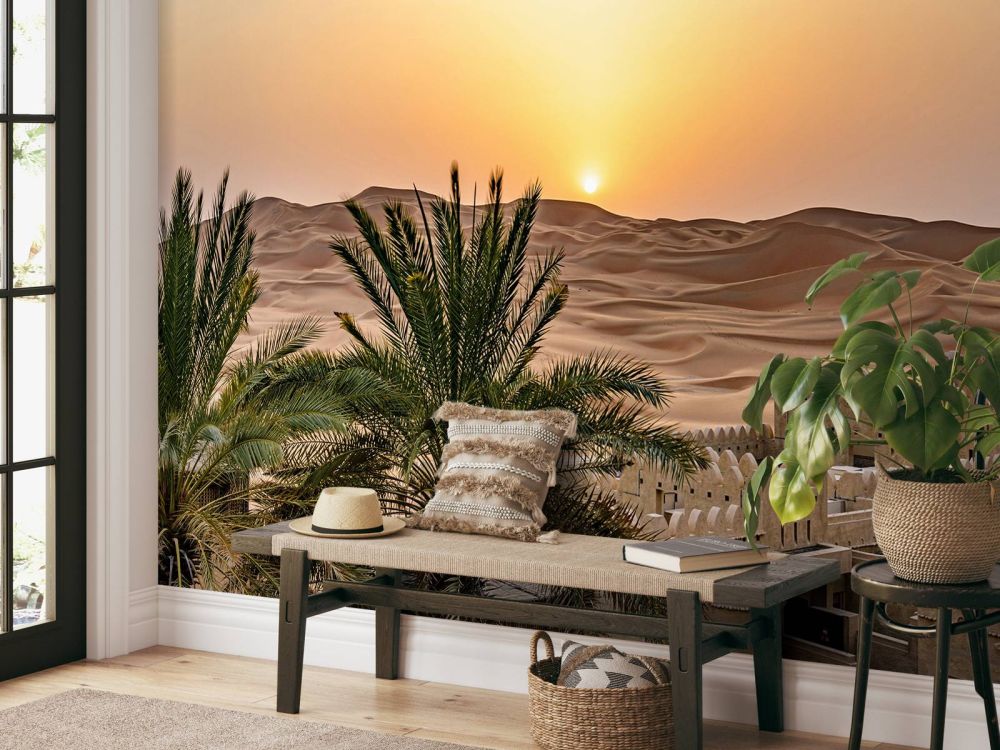 Abu Dhabi bij zonsondergang