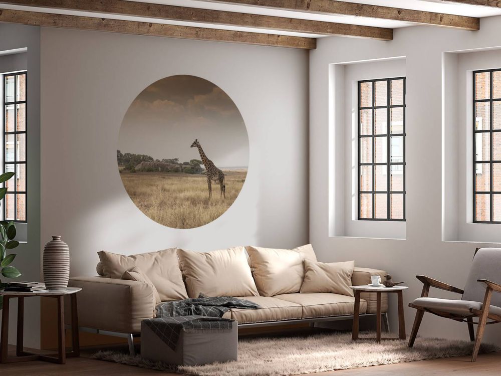 Giraffe op een savanne