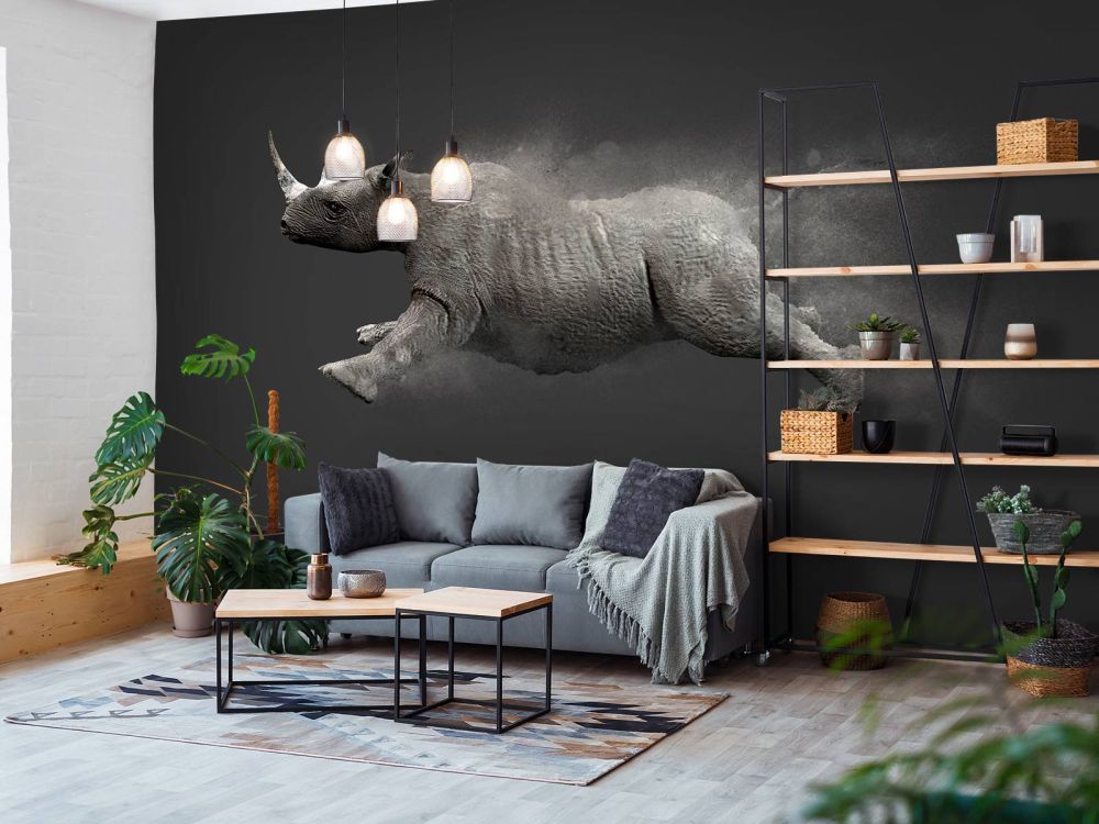 Springende neushoorn