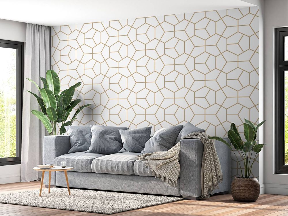 Gouden geometrisch patroon