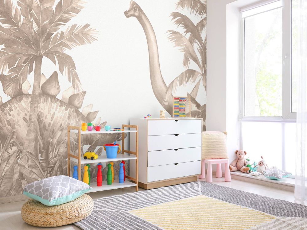 Dinosaurussen in taupe