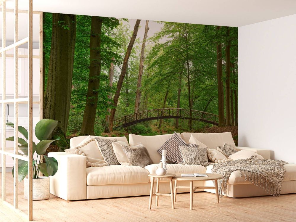 Boogbrug in het bos